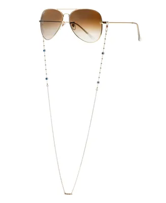Ettika Women's 18k Gold Plated Evil Eye Beaded Glasses Chain - Gold