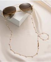 Ettika Women's 18k Gold Plated Imitation Pearl Lovers Glasses Chain - Gold