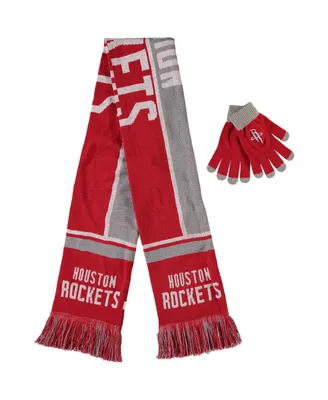 Men's and Women's Houston Rockets Hol Gloves and Scarf Set