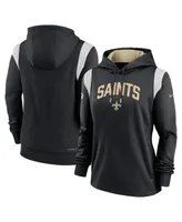 Women's Nike Black New Orleans Saints Sideline Stack Performance Pullover Hoodie