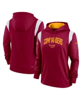 Women's Nike Burgundy Washington Commanders Sideline Stack Performance Pullover Hoodie