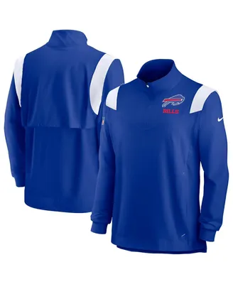 Men's Nike Royal Buffalo Bills Sideline Coach Chevron Lockup Quarter-Zip Long Sleeve Top