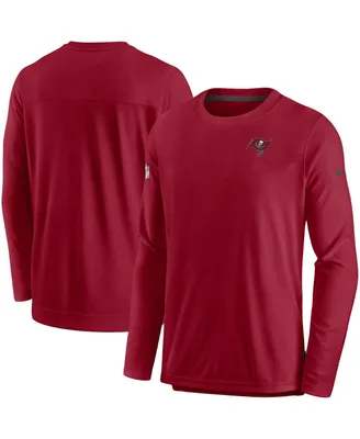 Men's Nike Red Tampa Bay Buccaneers Sideline Lockup Performance Long Sleeve T-shirt
