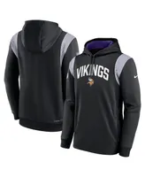 Men's Nike Black Minnesota Vikings Sideline Athletic Stack Performance Pullover Hoodie