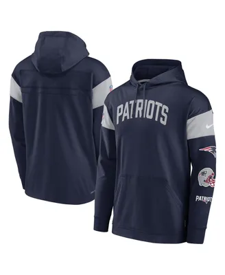 Men's Nike Navy New England Patriots Sideline Athletic Arch Jersey Performance Pullover Hoodie