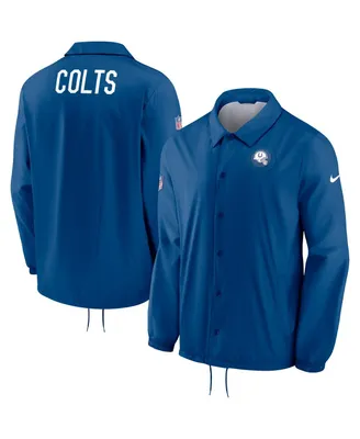Men's Nike Royal Indianapolis Colts Sideline Coaches Full-Snap Jacket