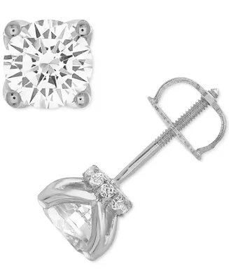 Alethea Certified Diamond Stud Earrings (1-1/2 ct. t.w.) in 14k White Gold featuring diamonds with the De Beers Code of Origin, Created for Macy's