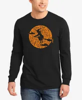 La Pop Art Men's Spooky Witch Word Long Sleeve T-shirt