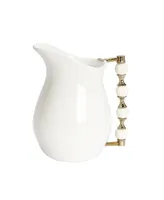 Classic Touch Pitcher with Beaded Handle, 7" x 8"