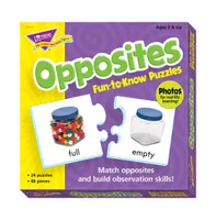 Trend Enterprises Opposites 48 Piece Puzzle Set, 3" x 6"