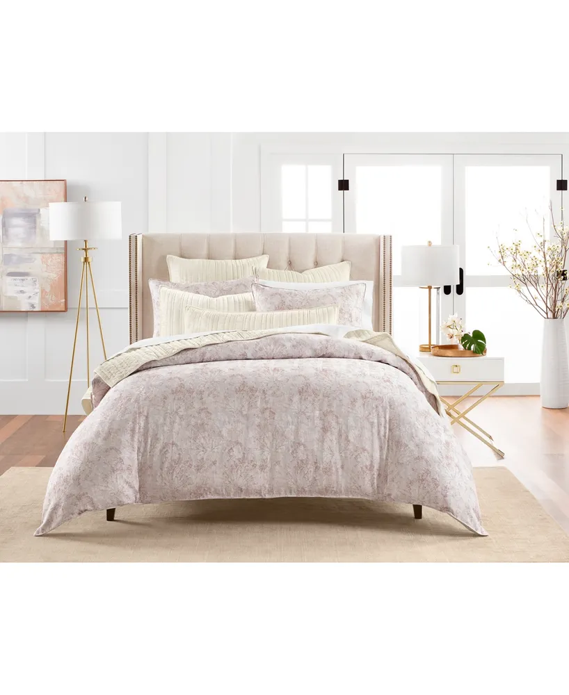 Hotel Collection Imprinted Leaves 3-Pc. Comforter Set, Full/Queen, Created for Macy's