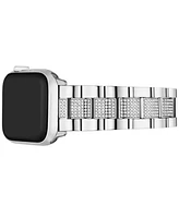 Michael Kors Women's Silver-Tone Stainless Steel Band for Apple Watch, Compatible with 38, 40, 41mm