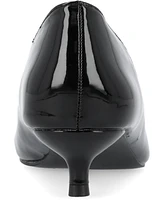 Journee Collection Women's Rumi Pointed Toe Kitten Heel Pumps