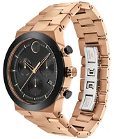 Movado Men's Bold Fusion Swiss Quartz Chronograph Bronze Pvd Bracelet Watch 44mm