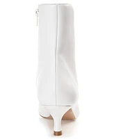 Journee Collection Women's Arely Kitten Heel Pointed Toe Dress Booties