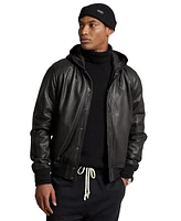 Polo Ralph Lauren Men's Leather Hooded Jacket