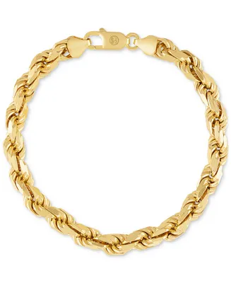 Esquire Men's Jewelry Rope Link Chain Bracelet (7.5mm