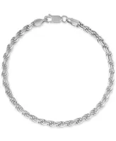 Esquire Men's Jewelry Rope Link Chain Bracelet (4mm), Created for Macy's