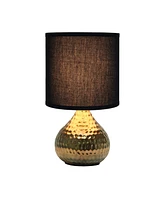 Simple Designs Hammered Drip Mini Table Lamp
