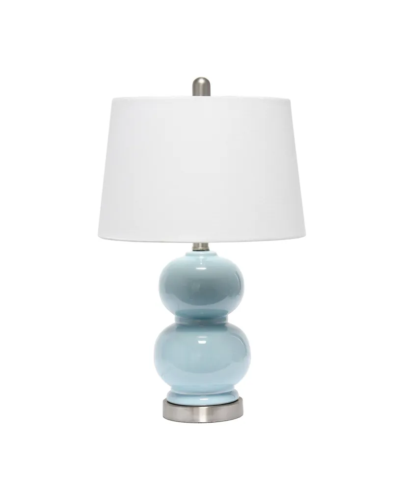 Lalia Home Dual Orb Table Lamp with Fabric Shade