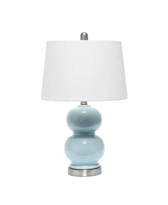 Lalia Home Dual Orb Table Lamp with Fabric Shade