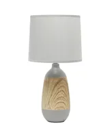 Simple Designs Ceramic Oblong Table Lamp