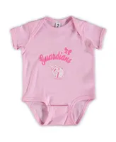 Infant Boys and Girls Soft As A Grape Pink, Purple Cleveland Guardians 3-Pack Rookie Bodysuit Set