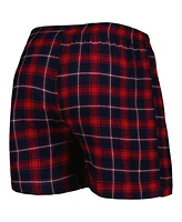 Men's Concepts Sport Navy, Red Atlanta Braves Ledger Flannel Boxers