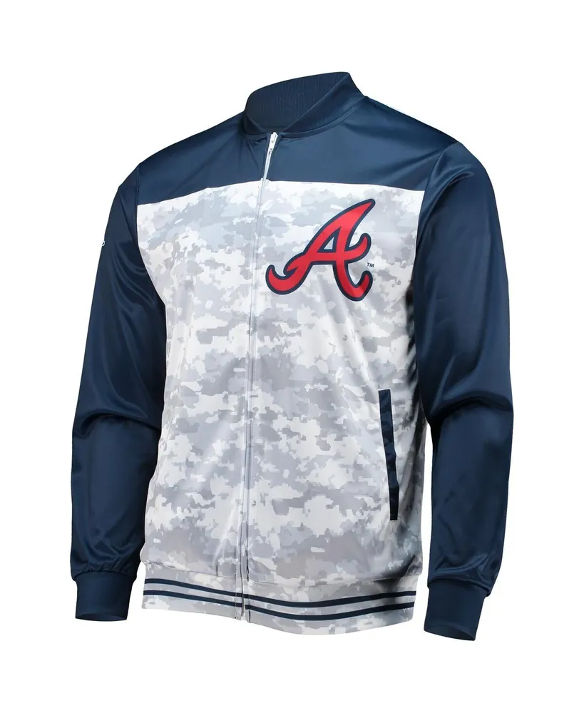 Men's Stitches Navy Atlanta Braves Camo Full-Zip Jacket