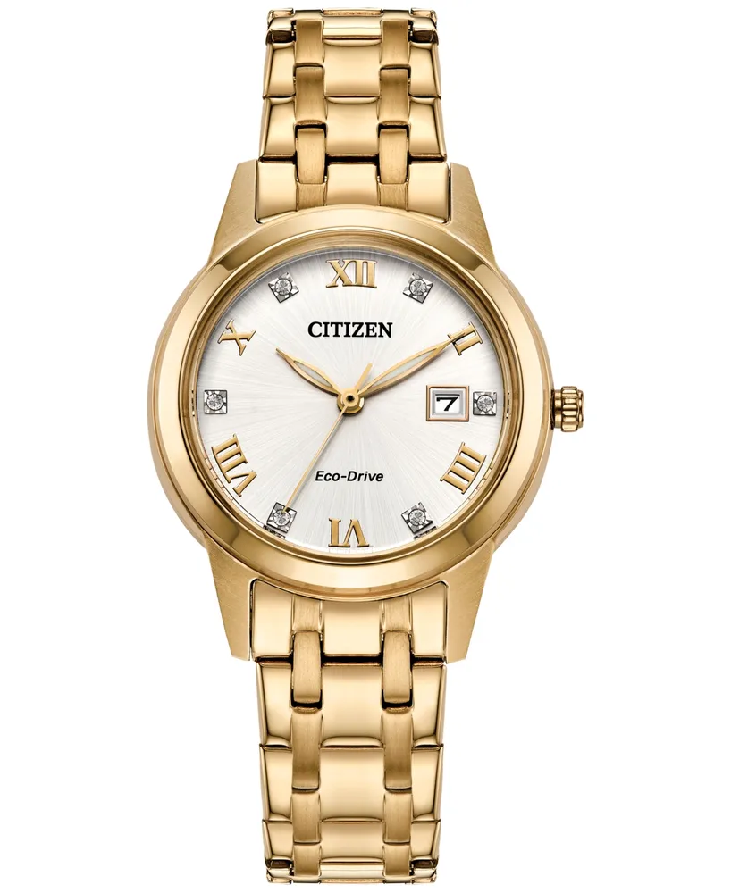 Citizen Eco-Drive Women's Classic Gold-Tone Stainless Steel Bracelet Watch 29mm