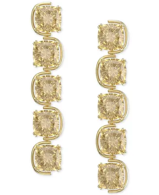 Swarovski Gold-Tone Harmonia Crystal Linear Earrings