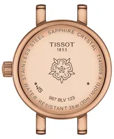 Tissot Women's Swiss Lovely Rose Gold Pvd Stainless Steel Bracelet Watch 20mm