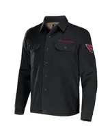 Men's Nfl x Darius Rucker Collection by Fanatics Black Arizona Cardinals Canvas Button-Up Shirt Jacket