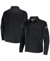 Men's Nfl x Darius Rucker Collection by Fanatics Black Baltimore Ravens Canvas Button-Up Shirt Jacket