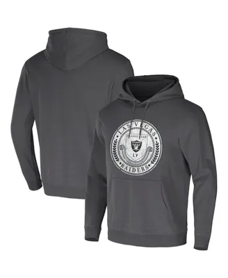 Men's Nfl x Darius Rucker Collection by Fanatics Charcoal Las Vegas Raiders Washed Pullover Hoodie