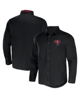 Men's Nfl x Darius Rucker Collection by Fanatics Black Tampa Bay Buccaneers Convertible Twill Long Sleeve Button-Up Shirt