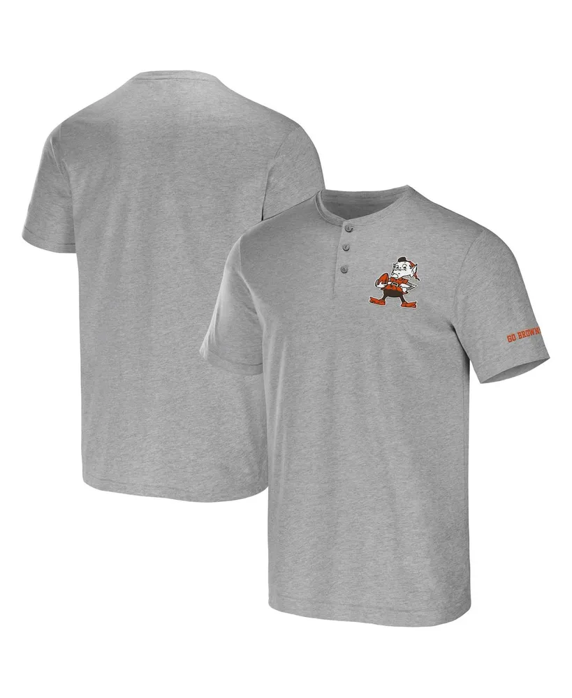 Men's Nfl x Darius Rucker Collection by Fanatics Heather Gray Cleveland Browns Henley T-shirt