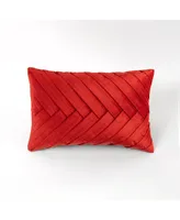 Lush Decor Holan Pleat Velvet Decorative Pillow, 13" x 20"