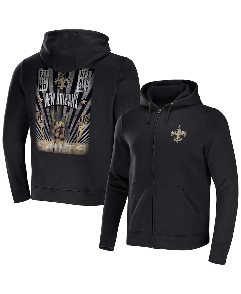 Men's Nfl x Darius Rucker Collection by Fanatics Black New Orleans Saints Rocker Full-Zip Hoodie