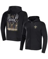 Men's Nfl x Darius Rucker Collection by Fanatics Black New Orleans Saints Rocker Full-Zip Hoodie