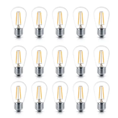 Brightech 15 Pack Bulbs - S14 Bulb, E26 Base, Watt