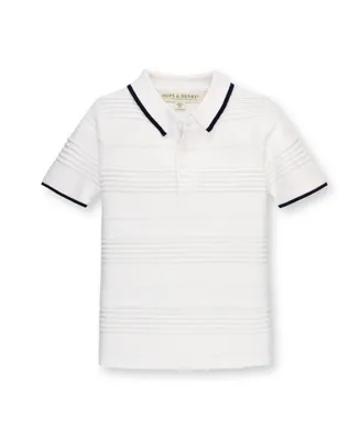 Hope & Henry Boys Organic Short Sleeve Sweater Polo