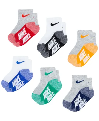 Nike Baby and Toddler Boys or Girls Multi Logo Socks, Pack of 6