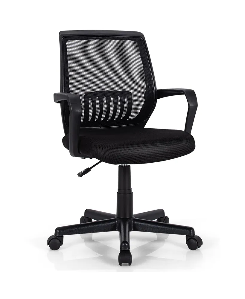 Mid-Back Mesh Chair Height Adjustable Executive Chair w/ Lumbar Support