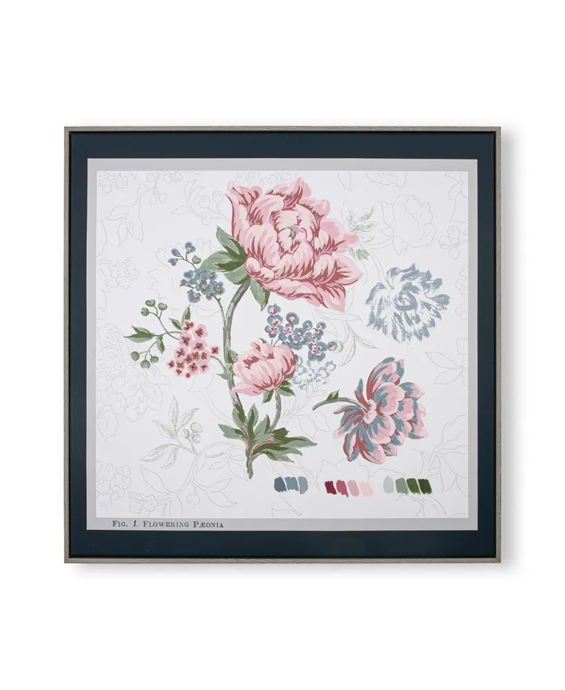 Laura Ashley Tapestry Floral Framed Canvas Wall Art, 23.6" x 23.6"