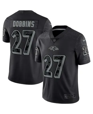 Men's Nike J.k. Dobbins Black Baltimore Ravens Reflective Limited Jersey