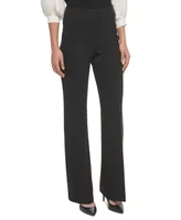 Dkny Women's Soft Ponte Knit High Rise Pull-On Pants