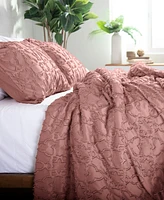 Southshore Fine Linens Stella Clipped Jacquard 3-Pc. Comforter Set, Full/Queen