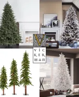 Vickerman Sherwood Fir Artificial Christmas Tree, Warm 3mm Led Lights, 9'