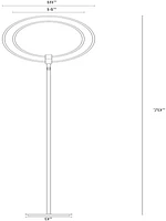 Brightech Eclipse 79" Led Torchiere Floor Lamp with Adjustable Rings